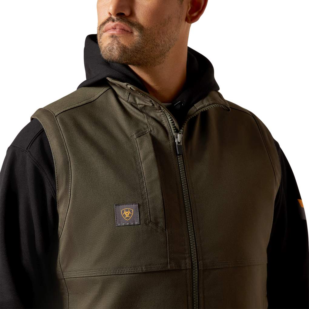 Ariat Mens Rebar Duracanvas Vest Earth