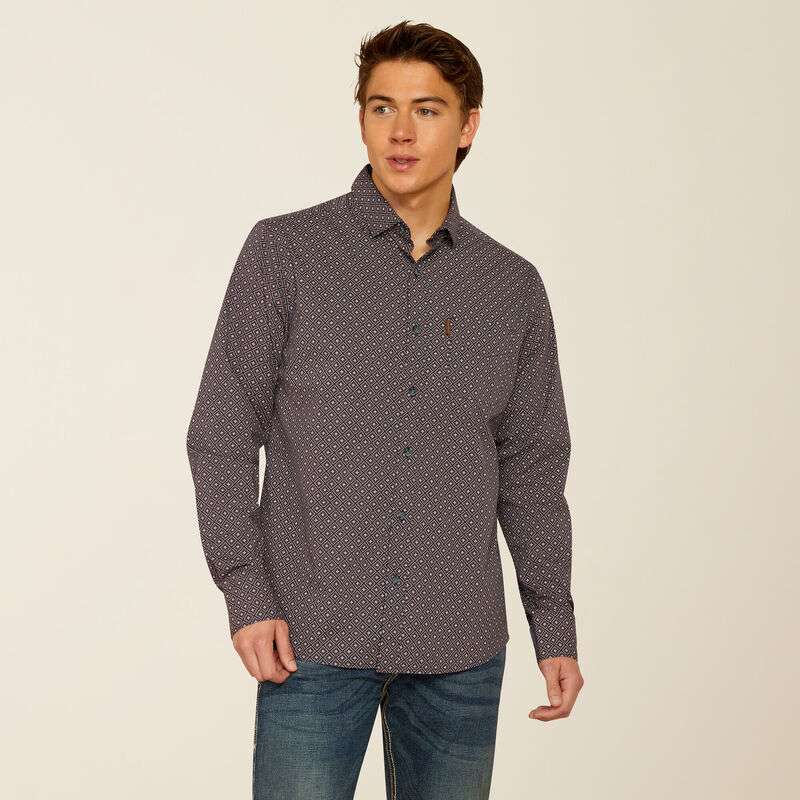 Ariat Mens Mattie Modern Fit Shirt Parisian Night