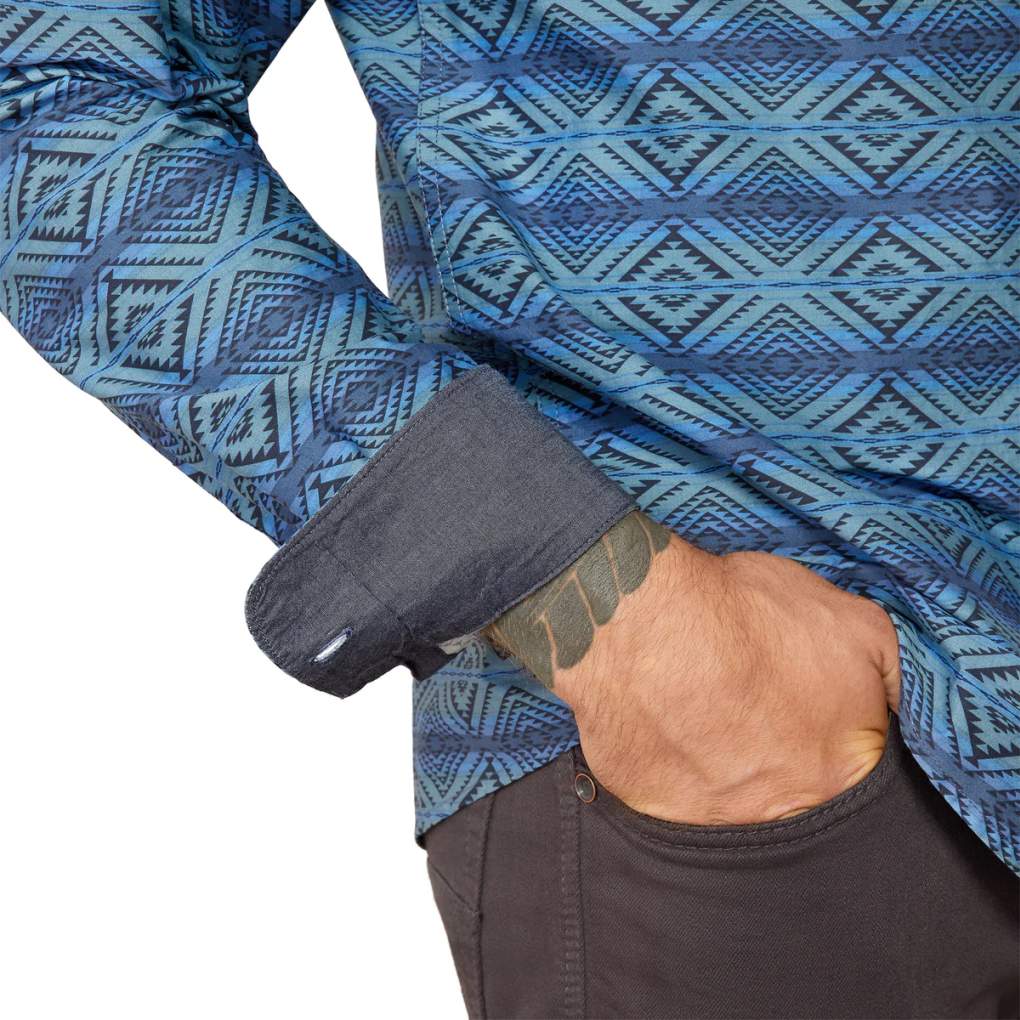 Ariat Mens Mckay Mod Fit Shirt Dark Blue