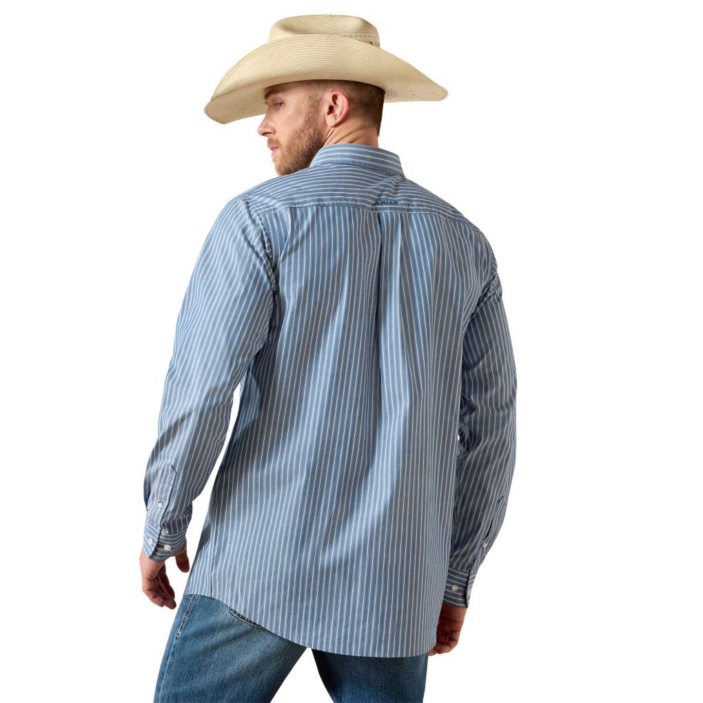 Ariat Mens Pro Judah Fitted Shirt Poseidon Stripe