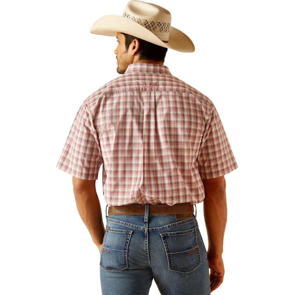 Ariat Mens Pro Thatcher Short Sleeve Shirt Tea Rose