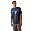 Ariat Mens Rodeo Skull Tee Navy Heather