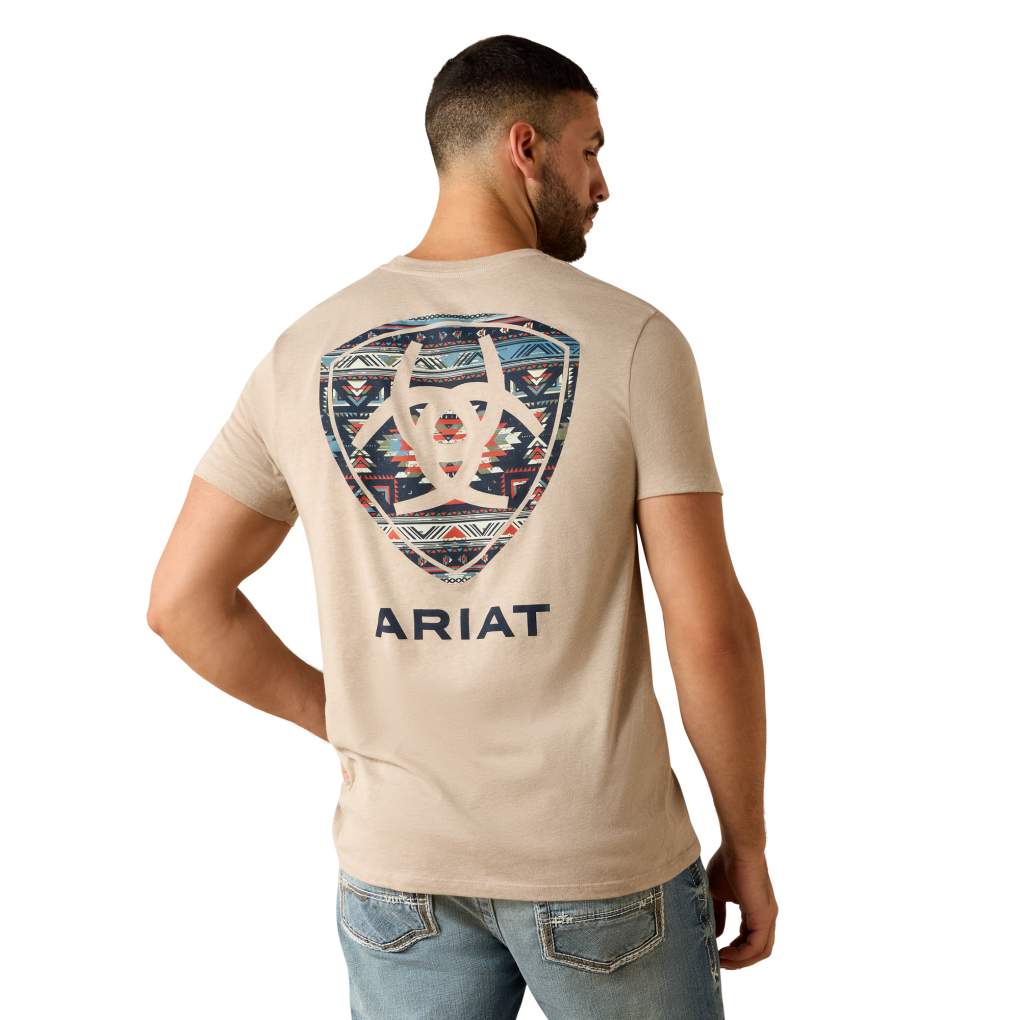 Ariat Mens Sandstone Shield Tee Brindle Heather