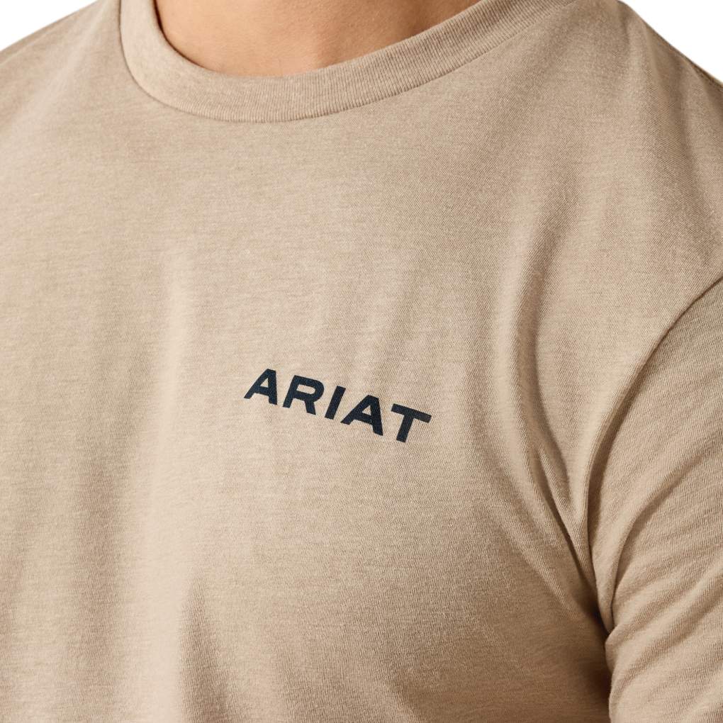 Ariat Mens Sandstone Shield Tee Brindle Heather