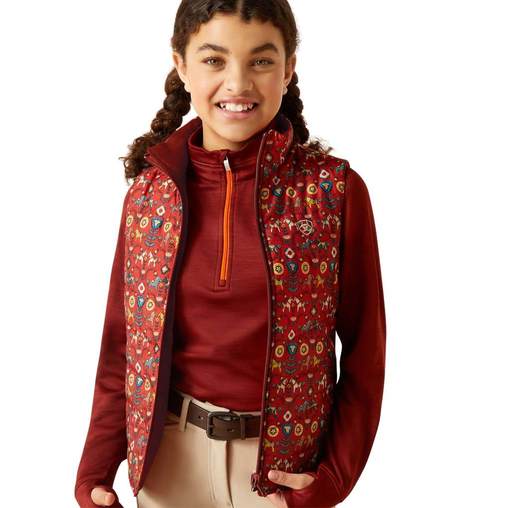 Ariat Youth Bella Dala Horse/Arctic Reversible Vest
