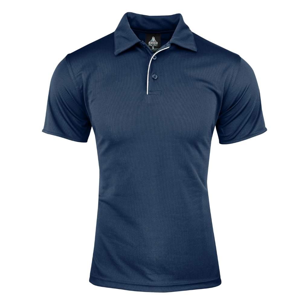 Aussie Pacific Mens Yarra Navy/White Polo