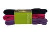 Bamboo worksock 3 pk blk/hpink/purple