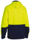 Bisley Fleece Hoodie HiVis Yellow/Navy