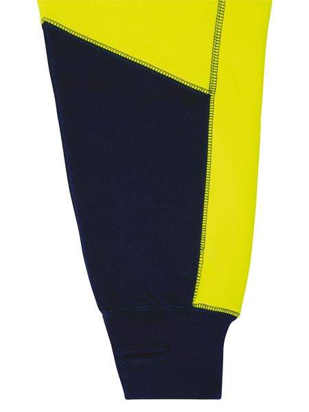 Bisley Fleece Hoodie HiVis Yellow/Navy