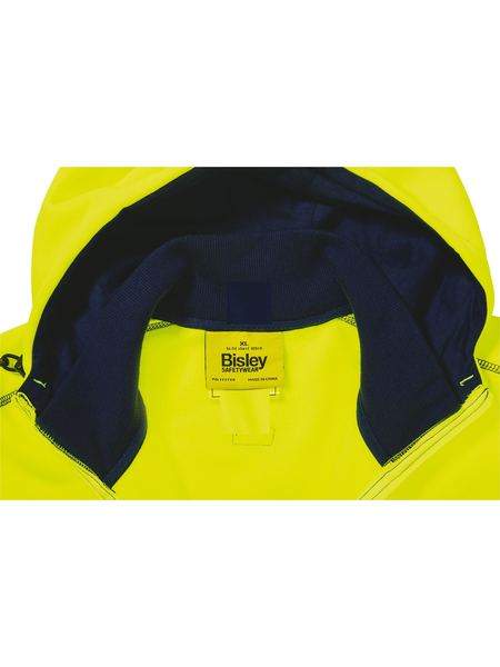 Bisley Fleece Hoodie HiVis Yellow/Navy