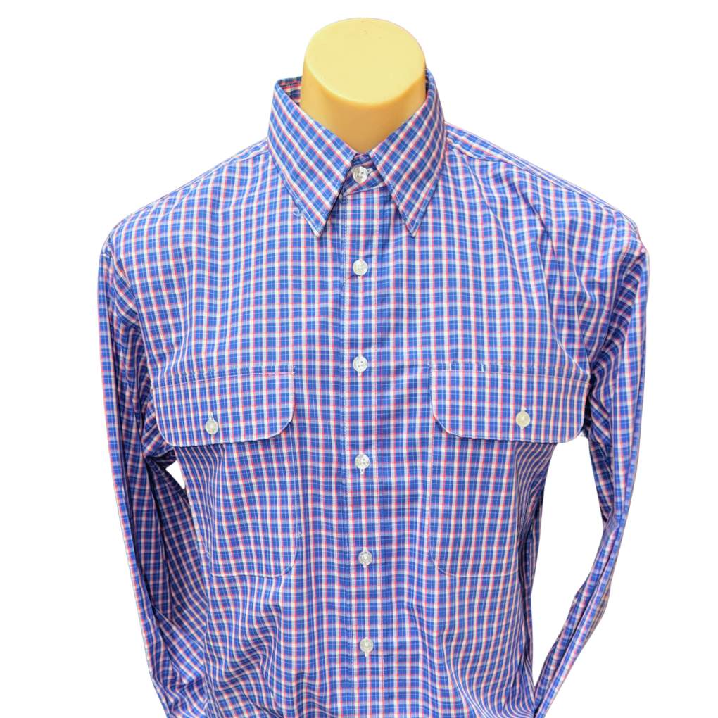 Bisley Mens BS70455 Pink/Navy Plaid Shirt