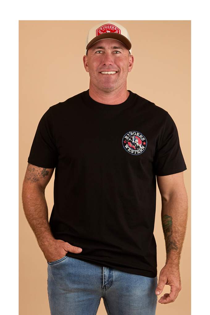 Ringer Western Mens Bucking Bull Tee