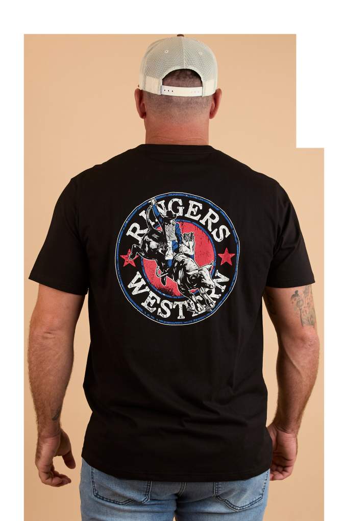 Ringer Western Mens Bucking Bull Tee