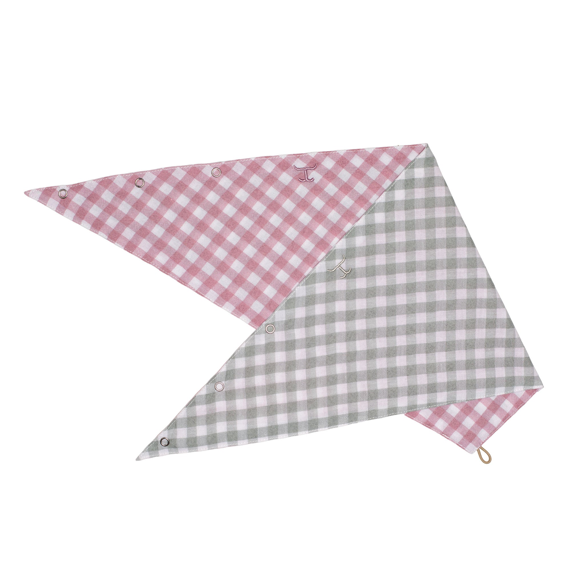 JCA Carlee Berry/White Check &amp; Sage/White Check Double Sided Scarf