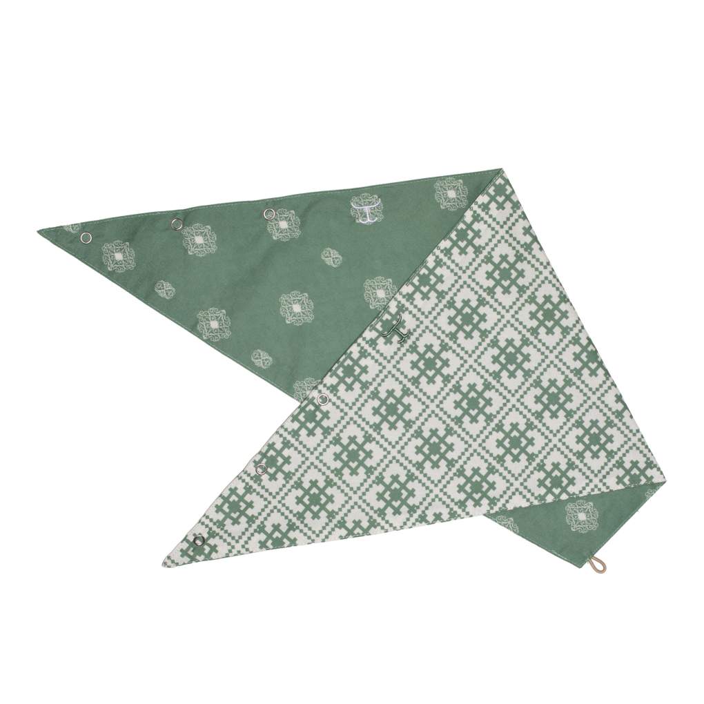 JCA Carlee Eucalyptus/White &amp; Eucalyptus Tile Double Sided Scarf