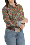 Cinch Ladies Olive Paisley Shirt
