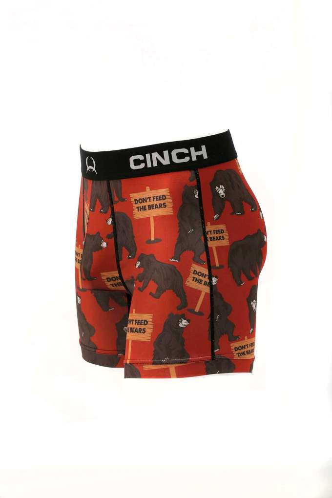 Cinch Mens Bears Boxers 6 Inch