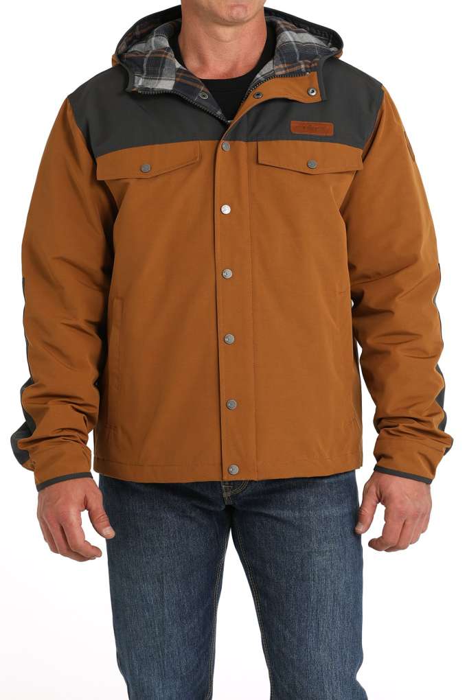 Cinch Mens Canvas Barn MWJ1512002 Jacket Brown/Charcoal