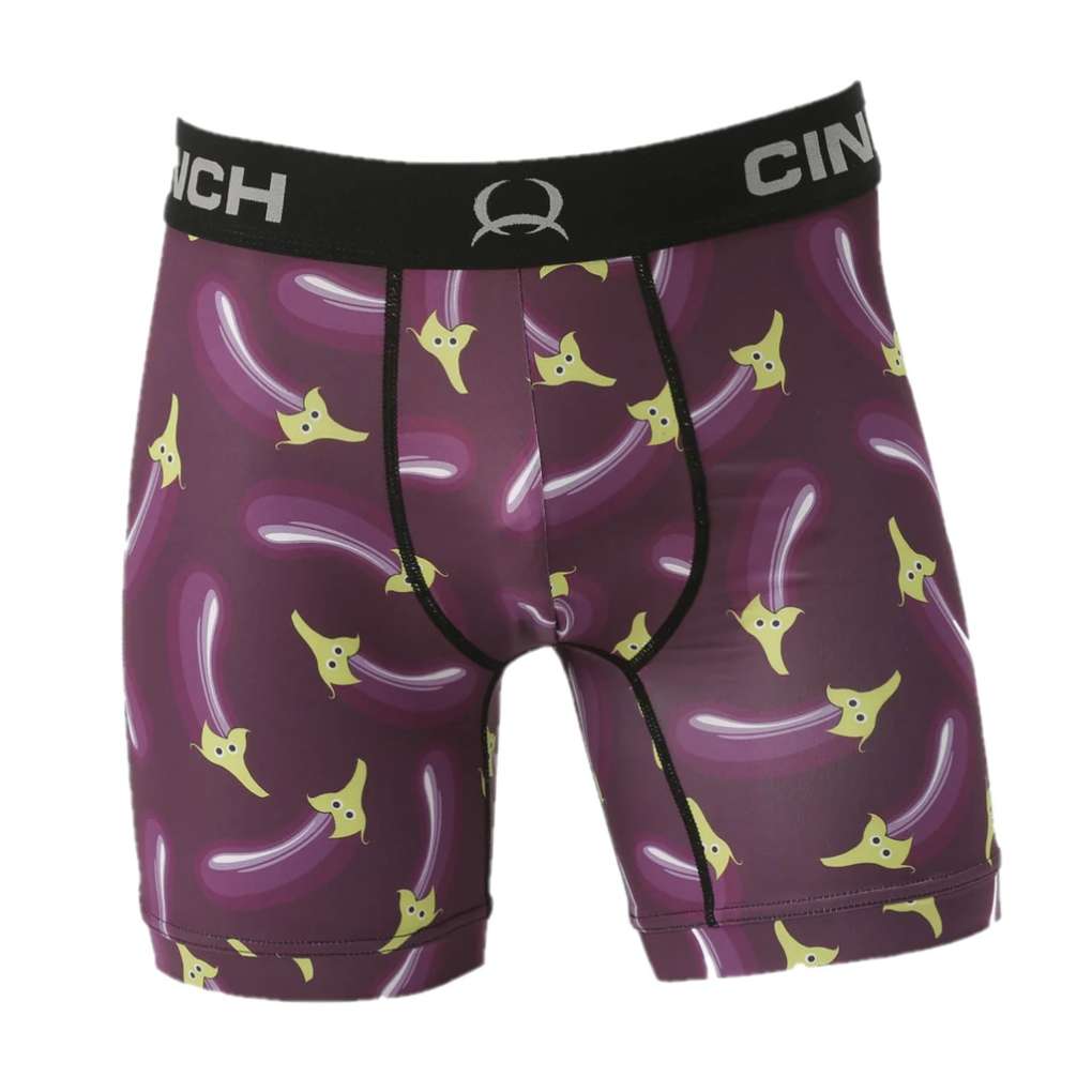 Cinch Mens Eggplant Boxers 6 Inch
