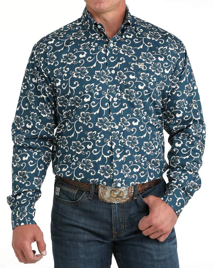 Cinch Mens MTW1105967 Floral Print Shirt