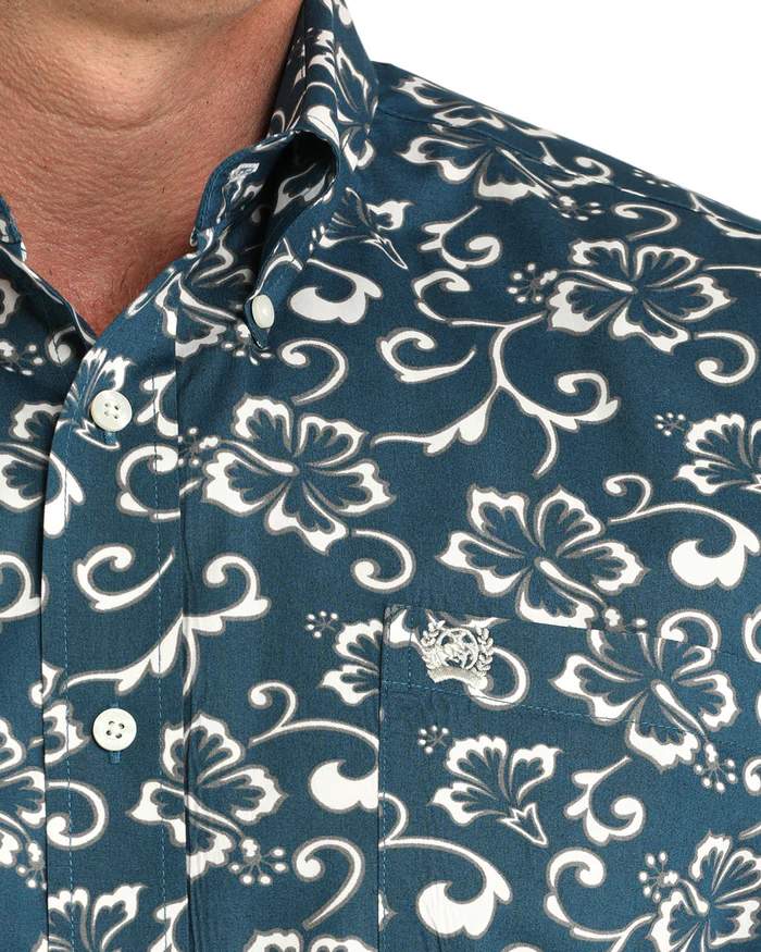 Cinch Mens MTW1105967 Floral Print Shirt