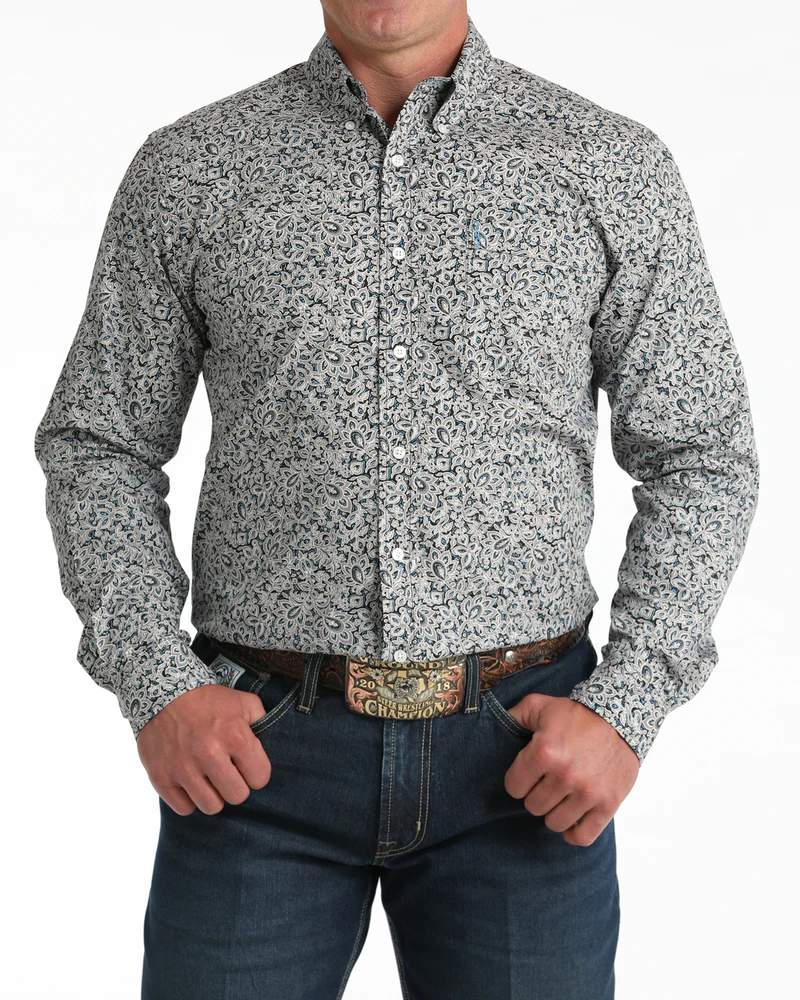 Cinch Mens MTW1347144 Floral Modern Shirt