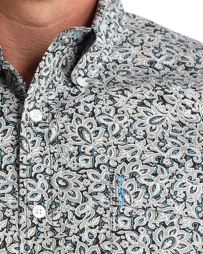 Cinch Mens MTW1347144 Floral Modern Shirt