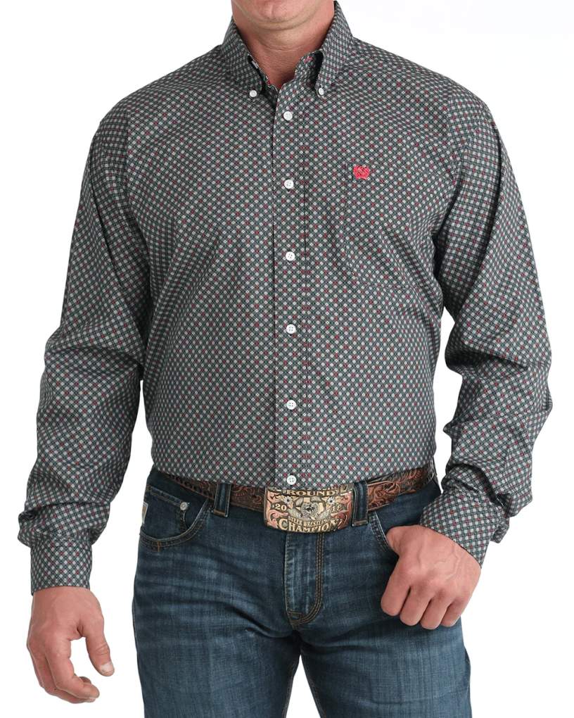 Cinch Mens MTW1106043 Geo Shirt