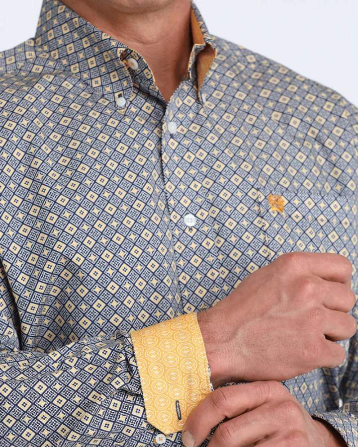 Cinch Mens MTW1106073 Geo Print Shirt