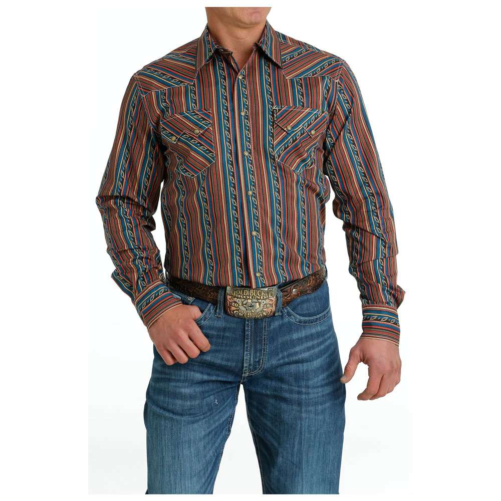 Cinch Mens Striped MTW1301069 Modern Fit Shirt