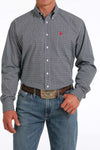 Cinch Mens Red/Blue Weave Classic Shirt