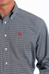 Cinch Mens Red/Blue Weave Classic Shirt