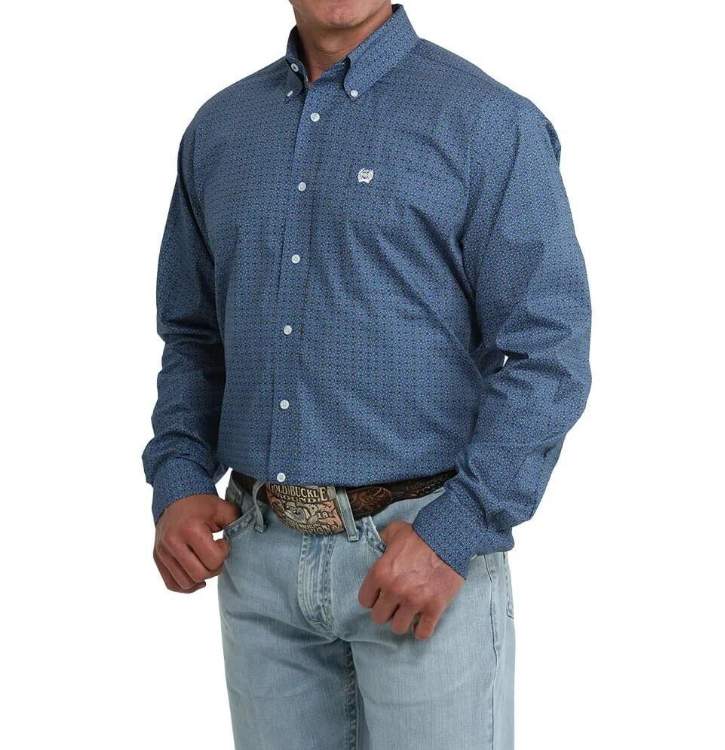 Cinch Mens MTW1106120 Geo Print Shirt