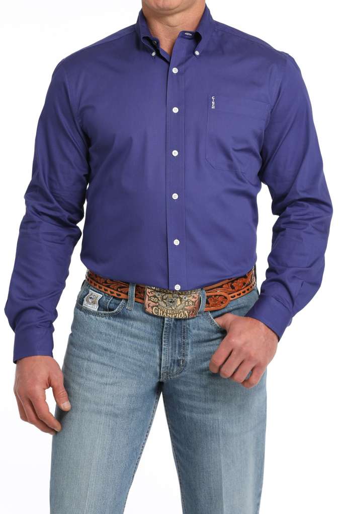 Cinch Mens MTW1347121 Purple Modern Fit Shirt