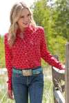 Cruel Girl Ladies Geo Print Girlfriend Fit Shirt