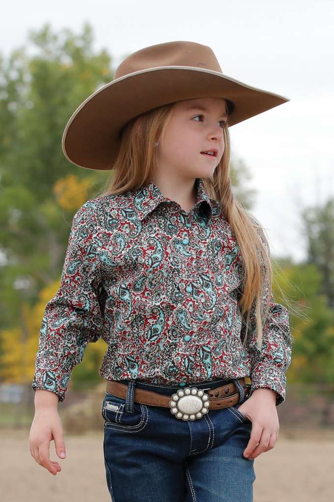 Cruel Girl Girls Western Paisley CTW8040005 Shirt