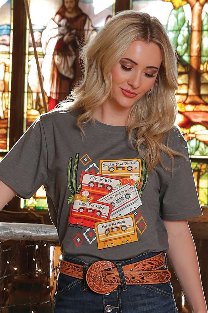 Cruel Girl Ladies Music Cassette CTK7450013 Tee