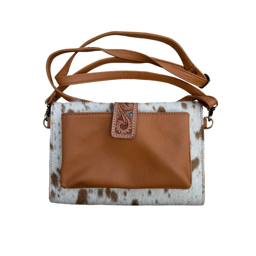 Design Edge Cancun Bag Tooled Tan/White