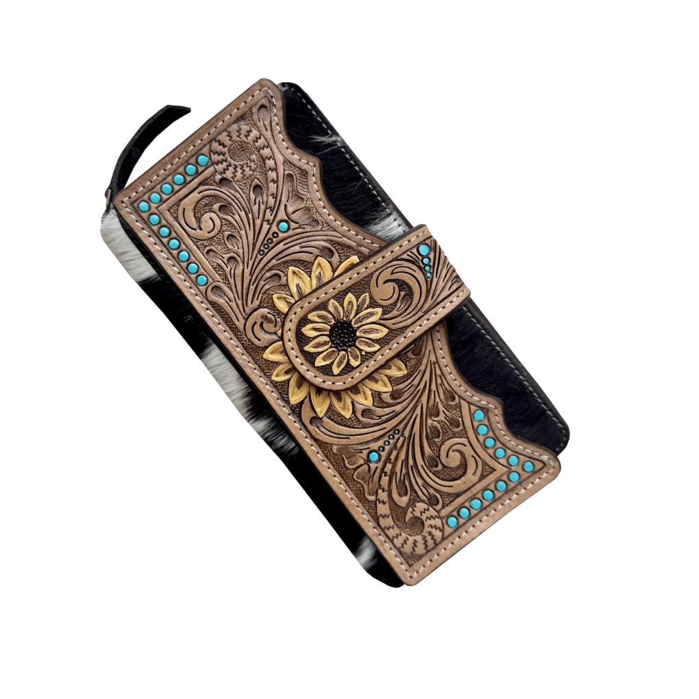 Design Edge Merida Sunflower Wallet Brown/White