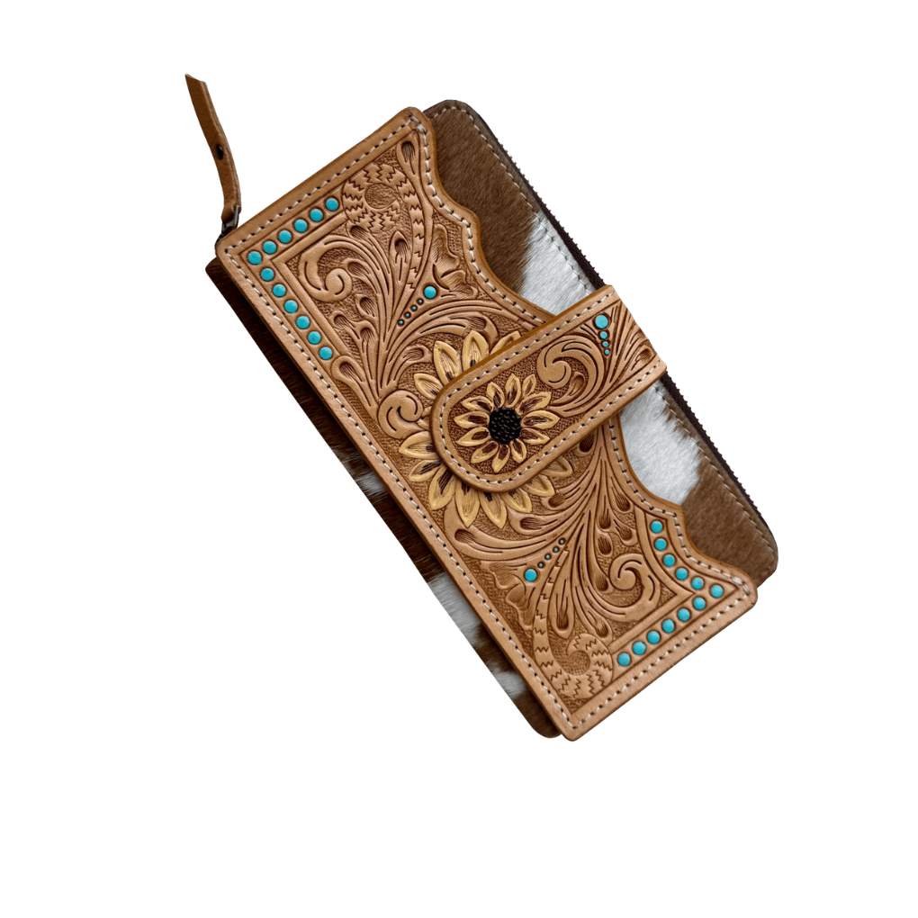 Design Edge Merida Sunflower Wallet Tan/White