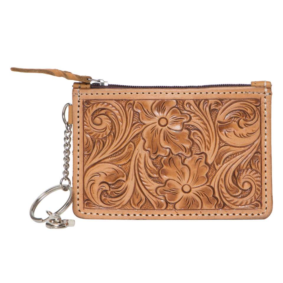Design Edge Tooled Key Chain Wallet