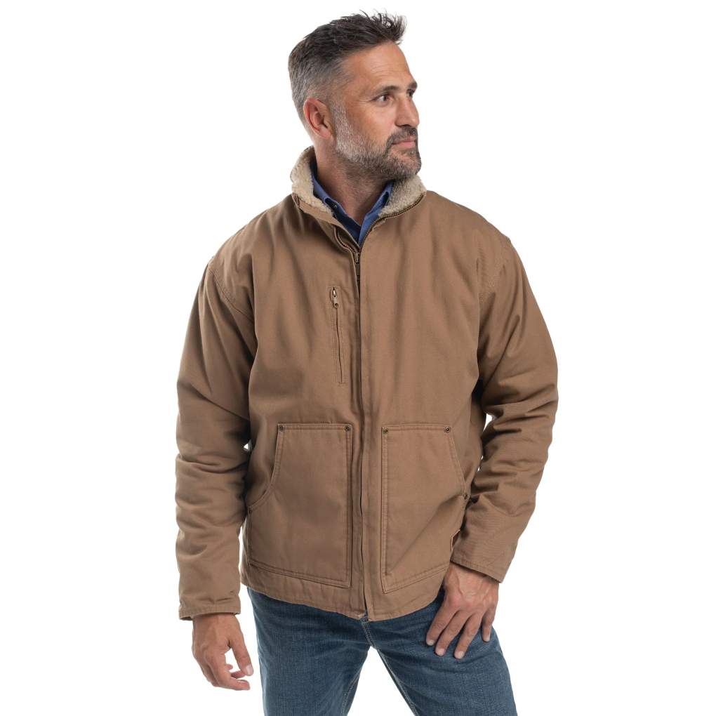 Just Country Mens Diamantina Sherpa Jacket Khaki