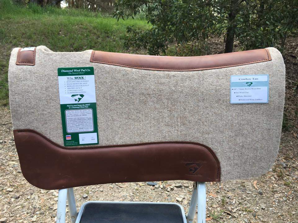 Diamond Wool Contoured Cowboy Pad 1 Inch 32X32 Inch