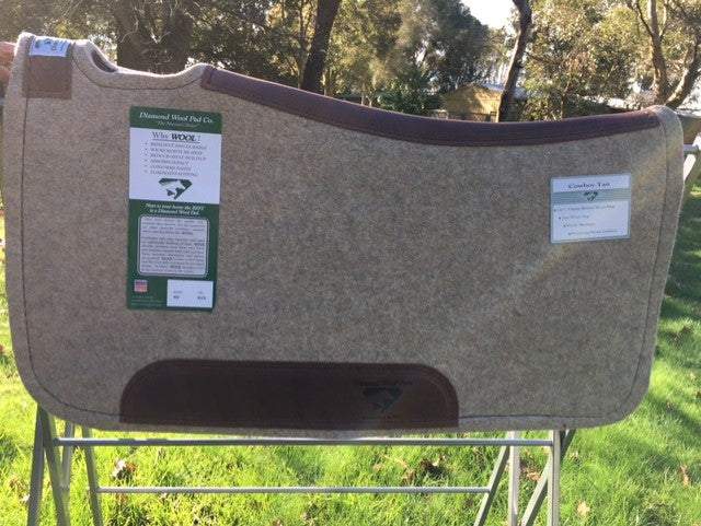 Diamond Wool Contoured Cowboy Pad 1/2 Inch 30X Square