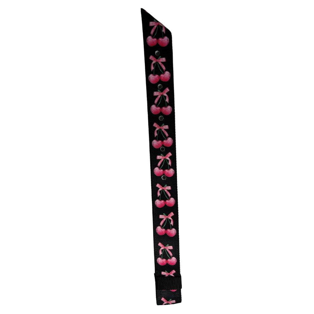 Ezy Ride Latigo Pattern Nylon Offside Bows and Cherries