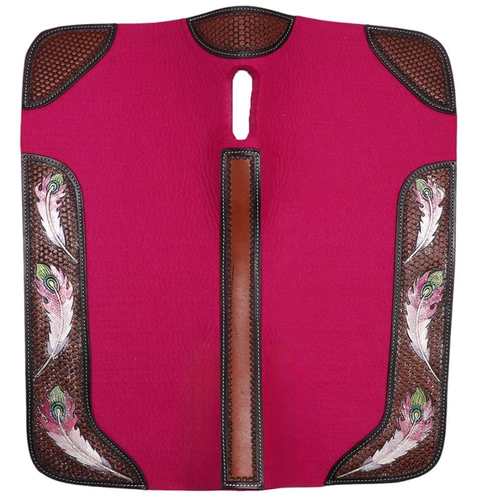 Fort Worth Feather Tooled Felt Saddle Pad
