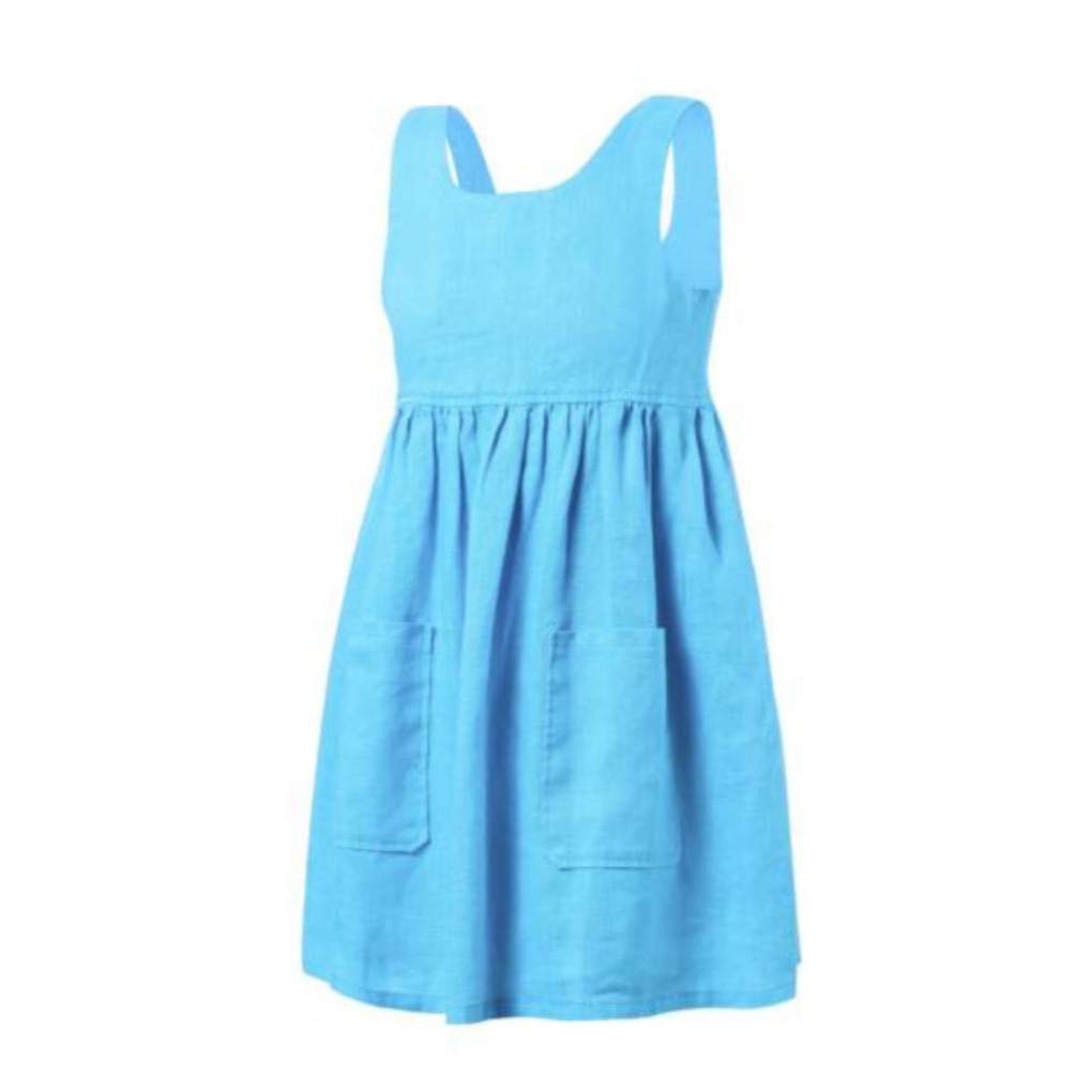 Pilbara Girls Linen Sundress Atoll