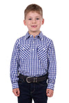 Hard Slog Kids Denny Check Half Placket Shirt