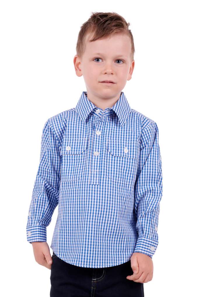 Hard Slog Kids Devin Half Placket Shirt