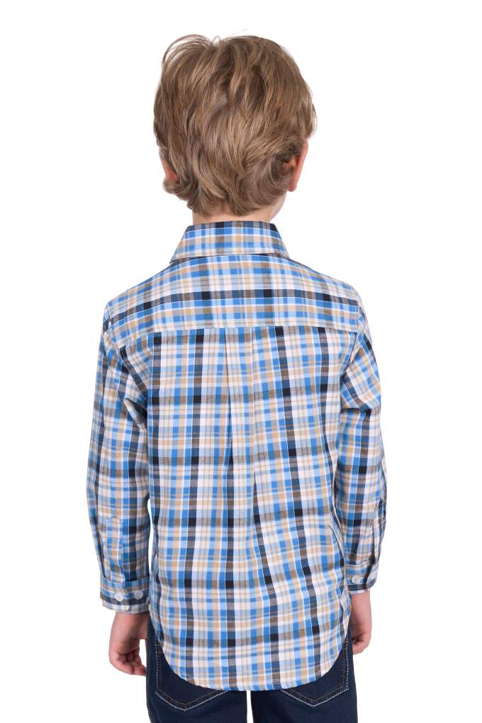 Hard Slog Kids Gibson Plaid Half Placket Shirt